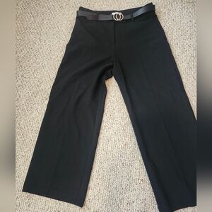 Chic Wide Leg Work Pants – Ricki’s Black Dress Pants w/ Belt | Size 14